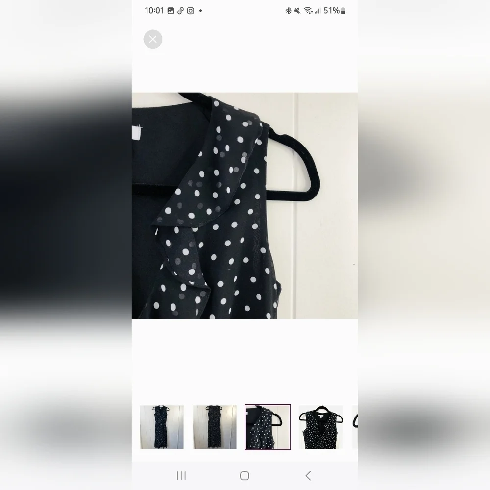 NWT Bar III Assymetrical Black Polka Dot Wrap Dress